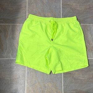 Vibrant Lime Men's Swim Trunks